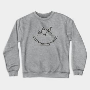 Line art of a fruit bowl Crewneck Sweatshirt